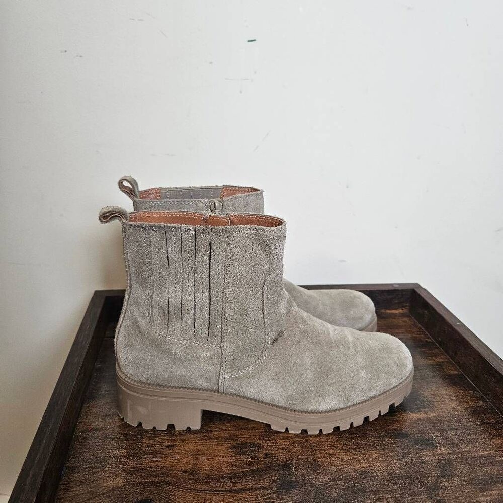 Lucky Brand Hazyl Fossilized Suede Ankle Booties 7.5